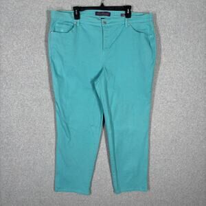 Gloria Vanderbilt Jeans 18 Turquoise Aqua‎ Amanda Beach Vacation Resort Cruise